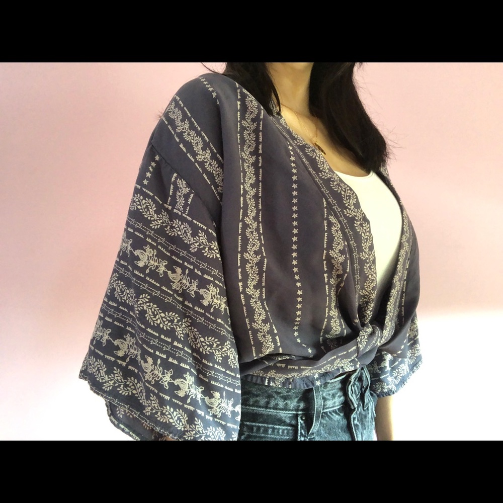 Floral wrap top